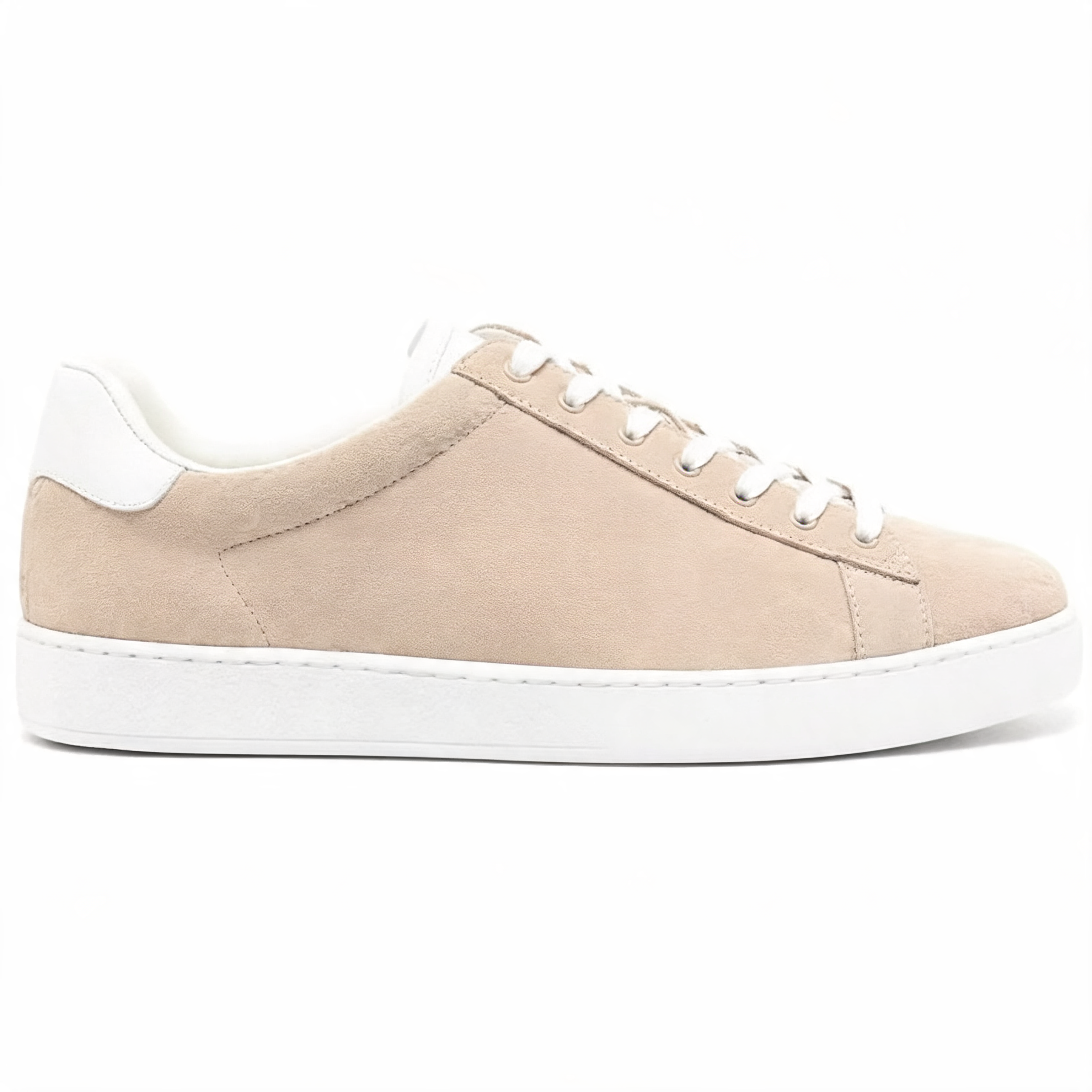 Low-Top Embossed Court Sneaker White