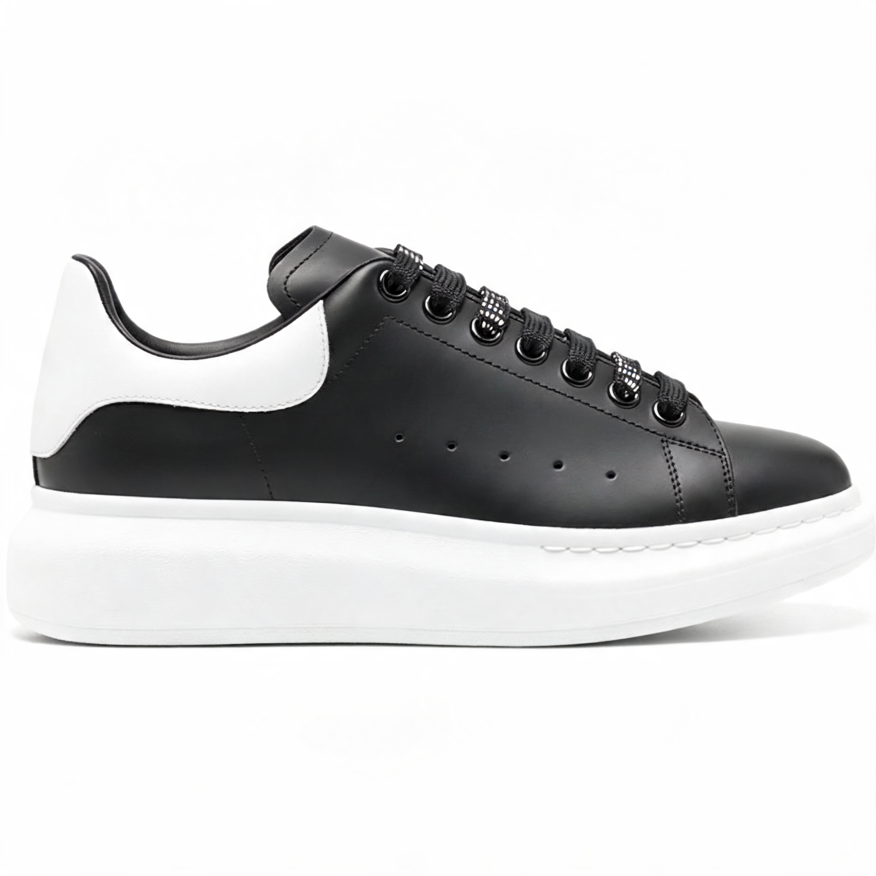 Oversized Court Sneaker Black White